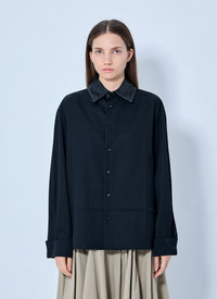 Bottega Veneta Women Light Wool Twill Shirt