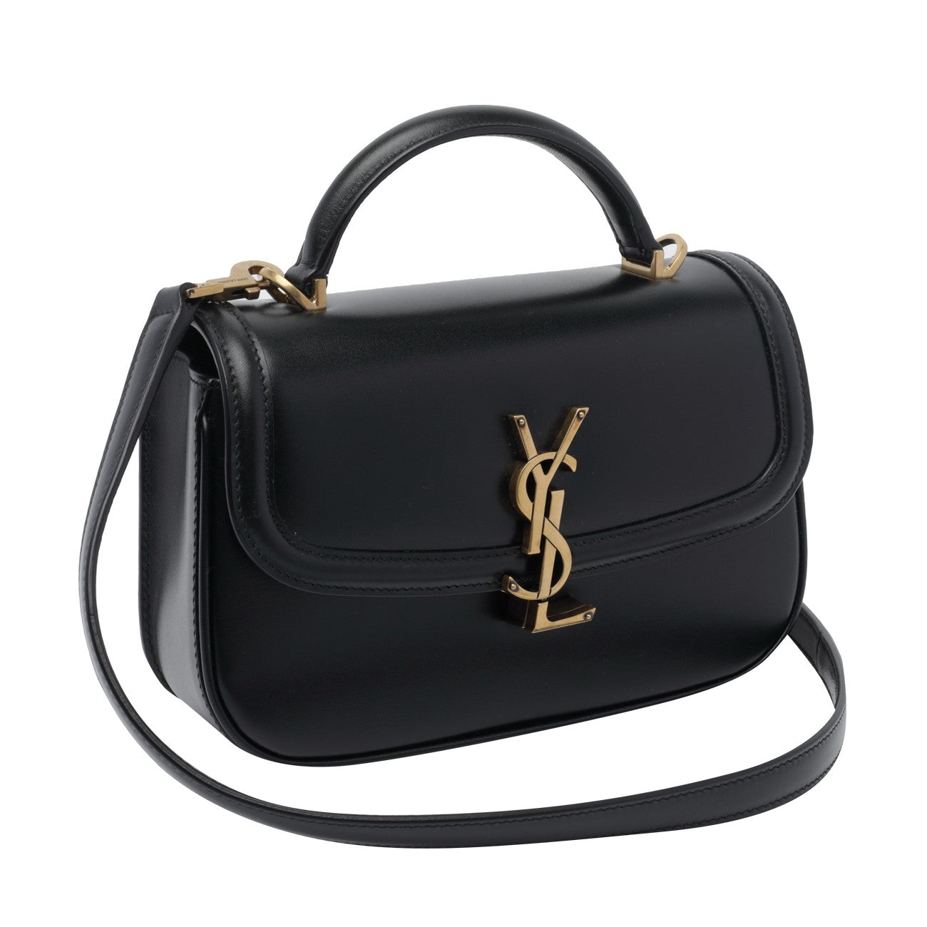 Saint Laurent Saint Laurent Women Box Saint Laurent Small Leather Solferino Bag With Handle