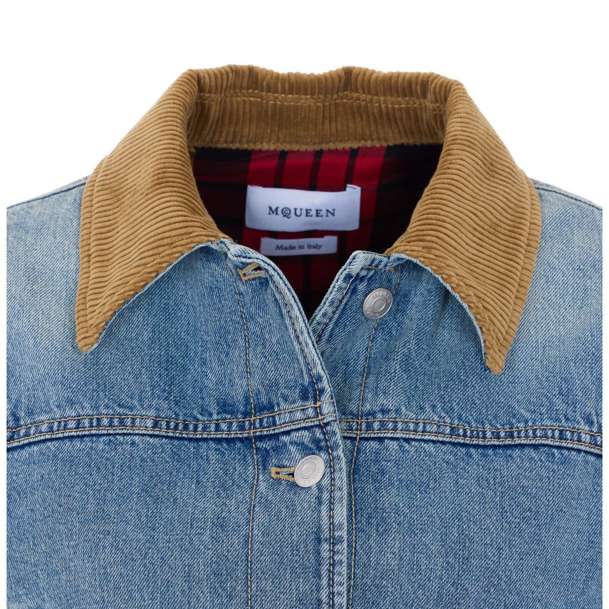 Mcqueen Women Boxy Denim Jacket