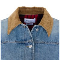 Mcqueen Women Boxy Denim Jacket