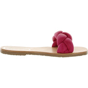 NELLIE BRAID Womens Slip On Flat Slide Sandals