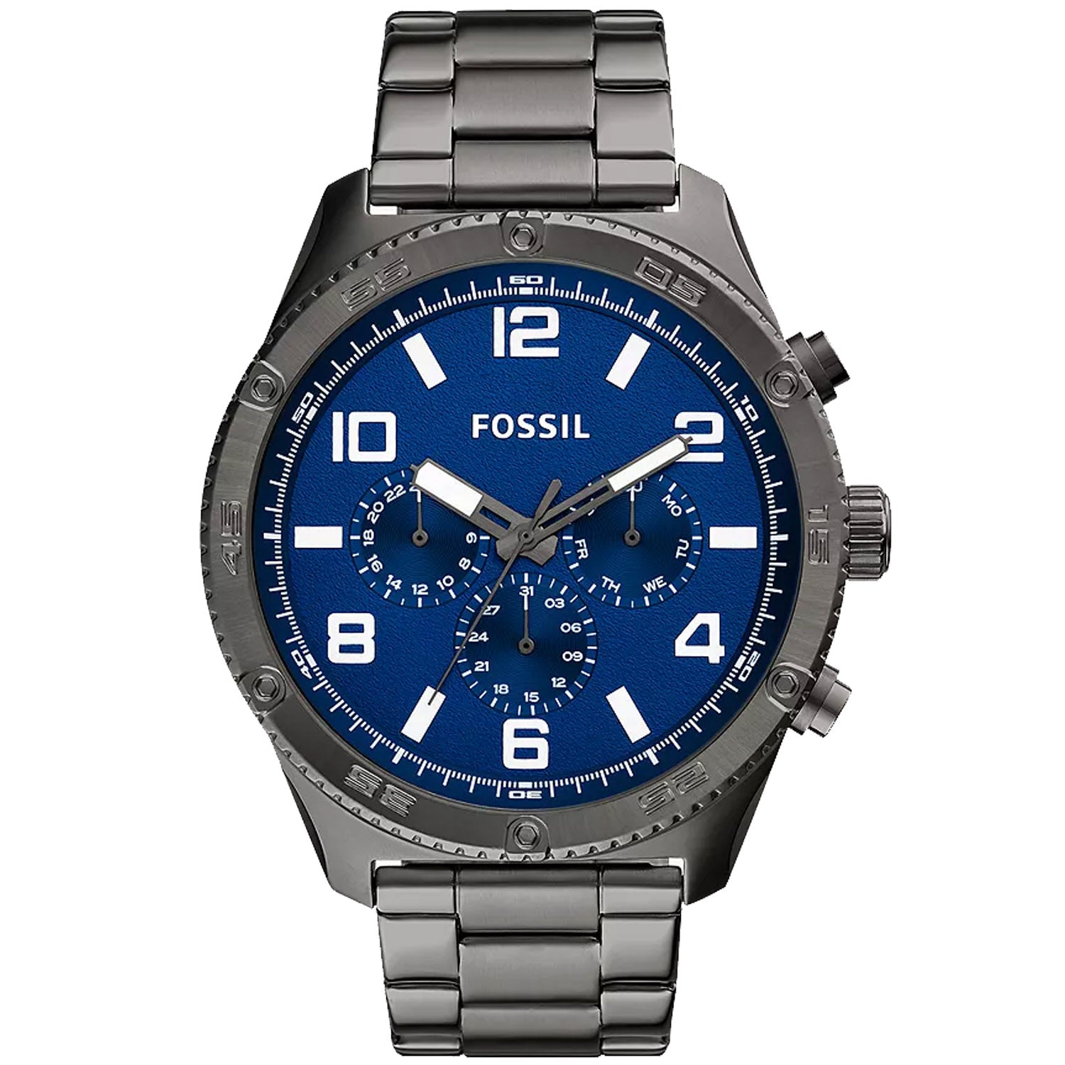 Fossil Men's Brox Blue Dial Watch - BQ2798 Blue