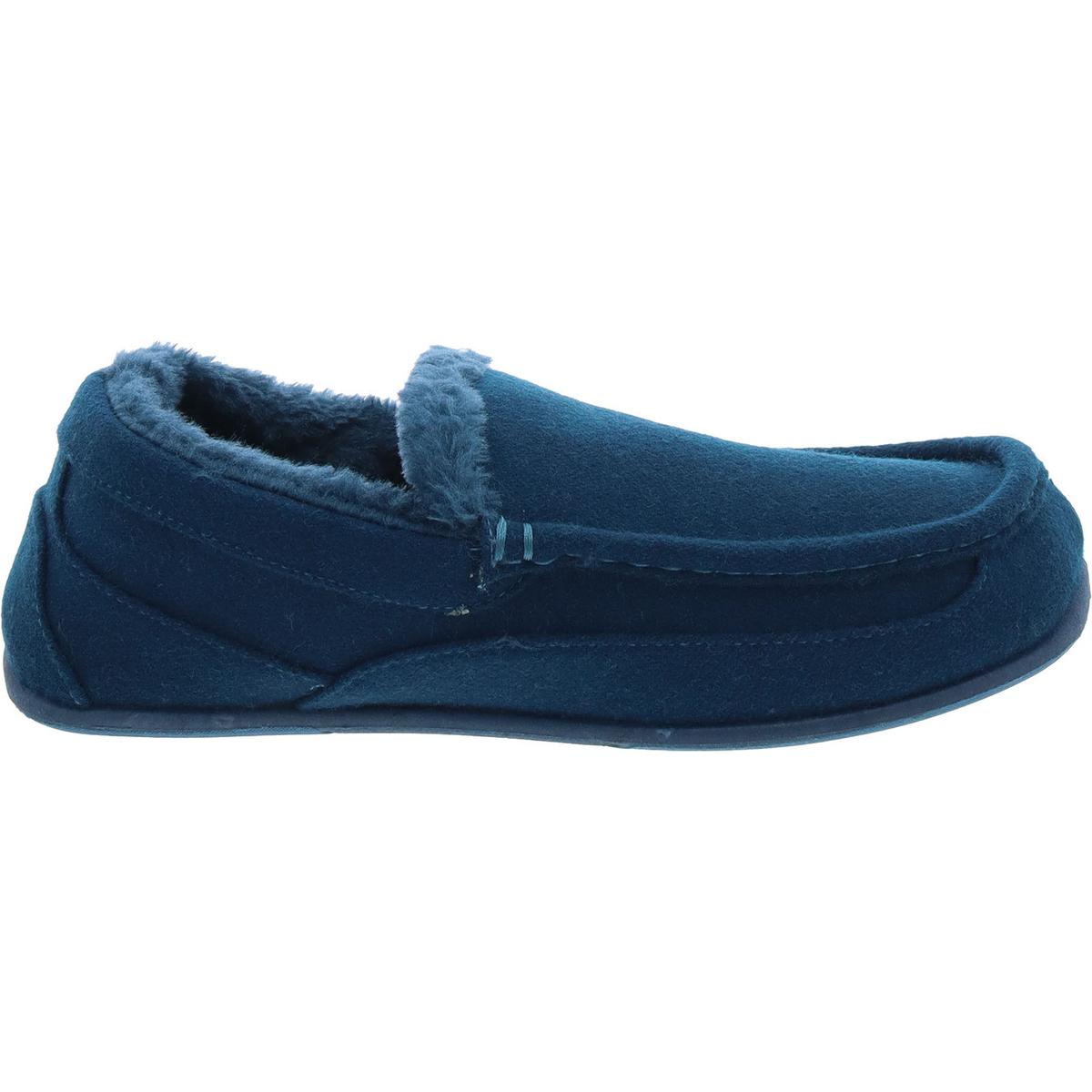 Spun Mens Comfort Insole Faux Fur Lined Loafer Slippers