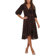 Womens Velvet Burnout Cocktail and Party Dress