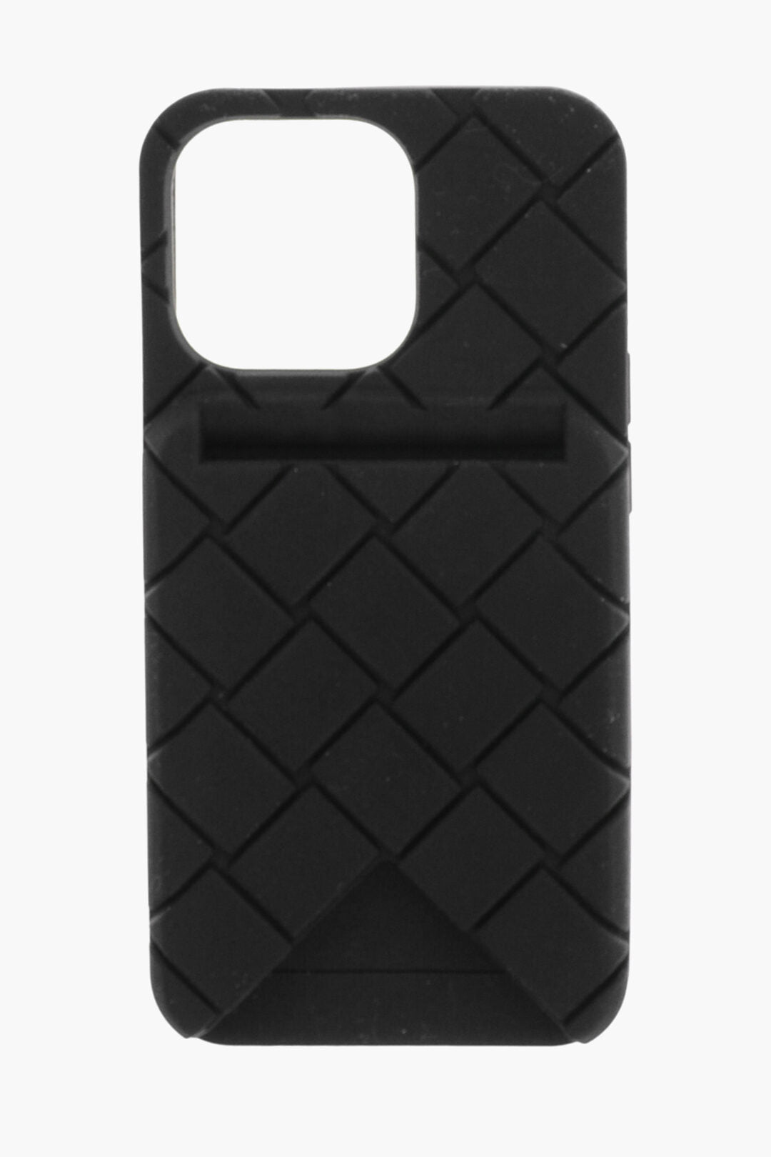 Bottega Veneta Braided Iphone 13 Pro Cover with External Card Holder ONE SIZE Black