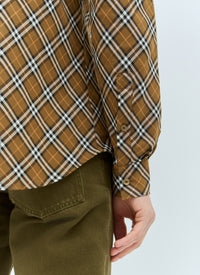 Burberry Men Check Cotton Shirt