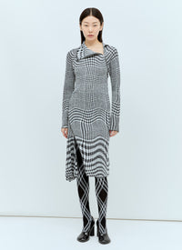 Burberry Burberry Women Warped Houdstooth Midi Dress