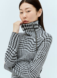 Burberry Burberry Women Warped Houdstooth Midi Dress