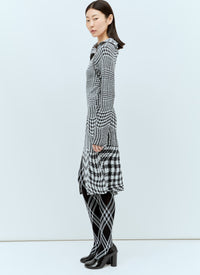 Burberry Burberry Women Warped Houdstooth Midi Dress
