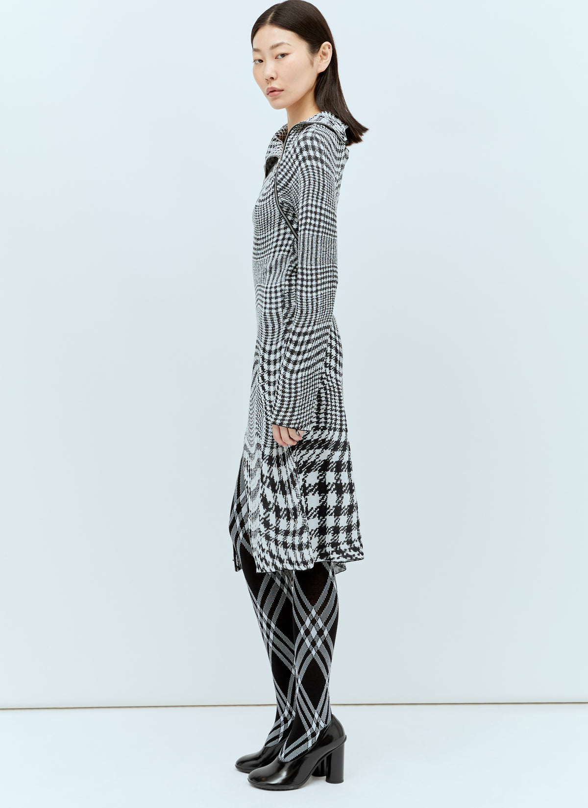 Burberry Burberry Women Warped Houdstooth Midi Dress