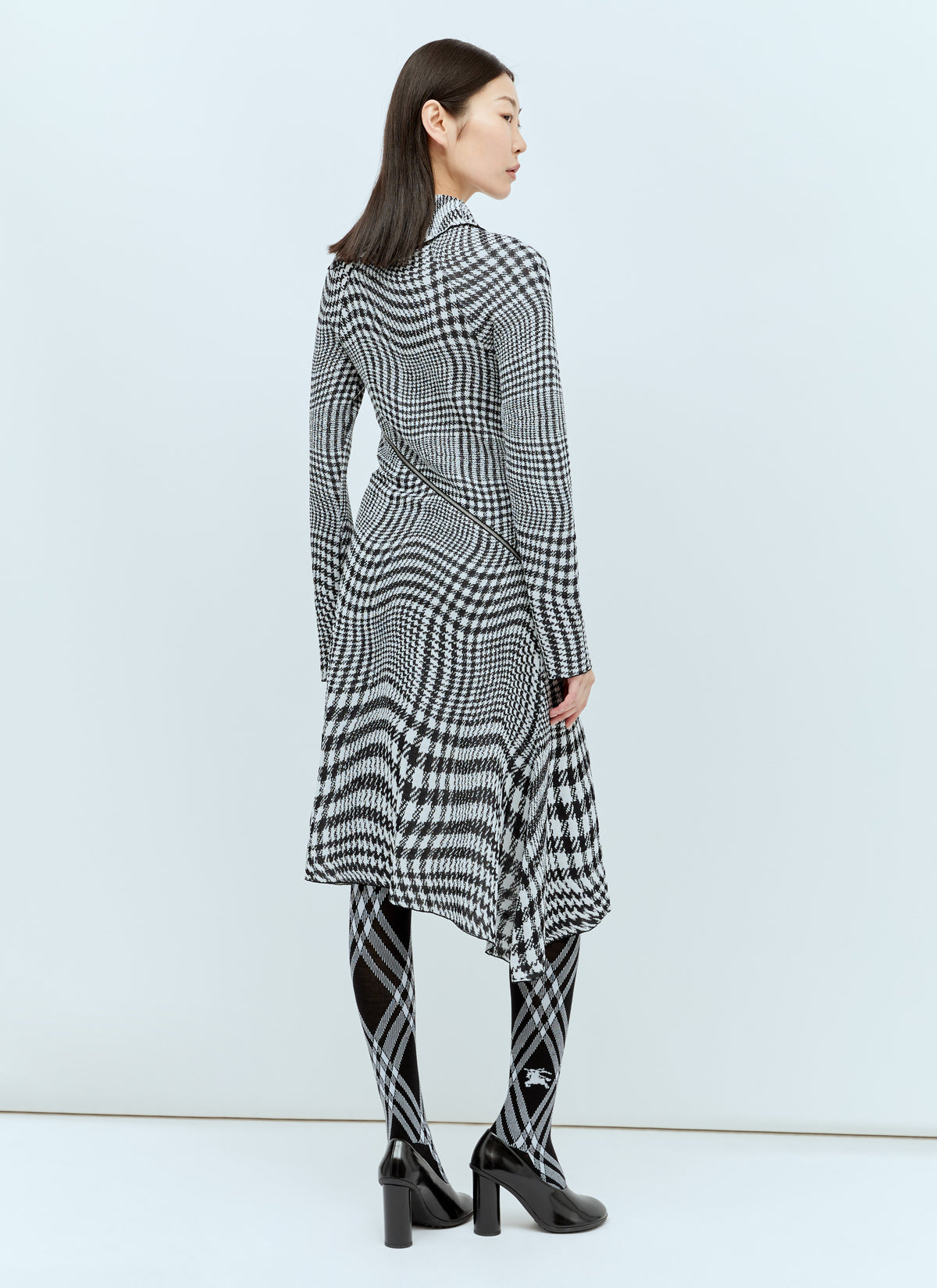 Burberry Burberry Women Warped Houdstooth Midi Dress