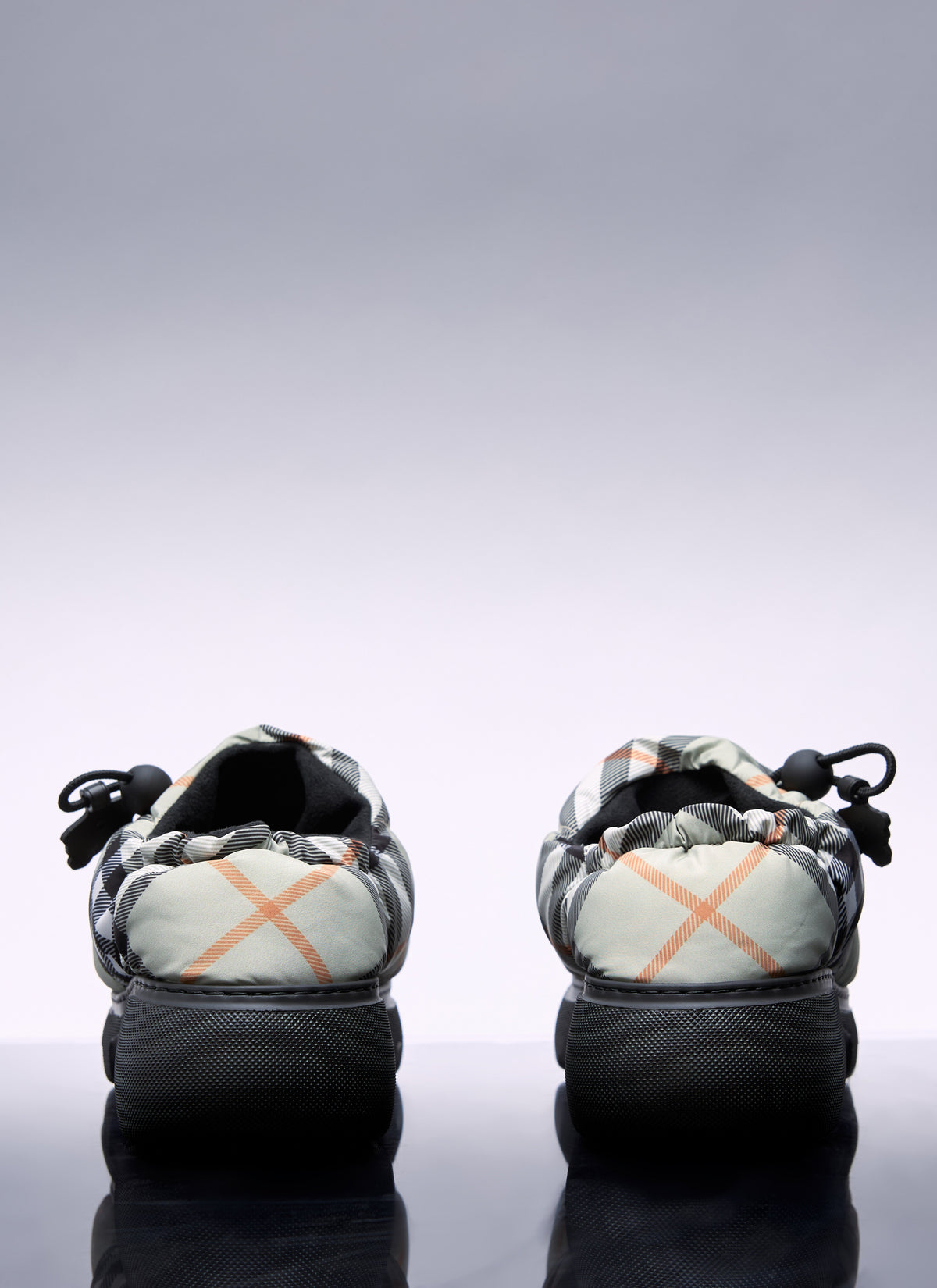 Burberry Women Check Nylon-Blend Pillow Mule