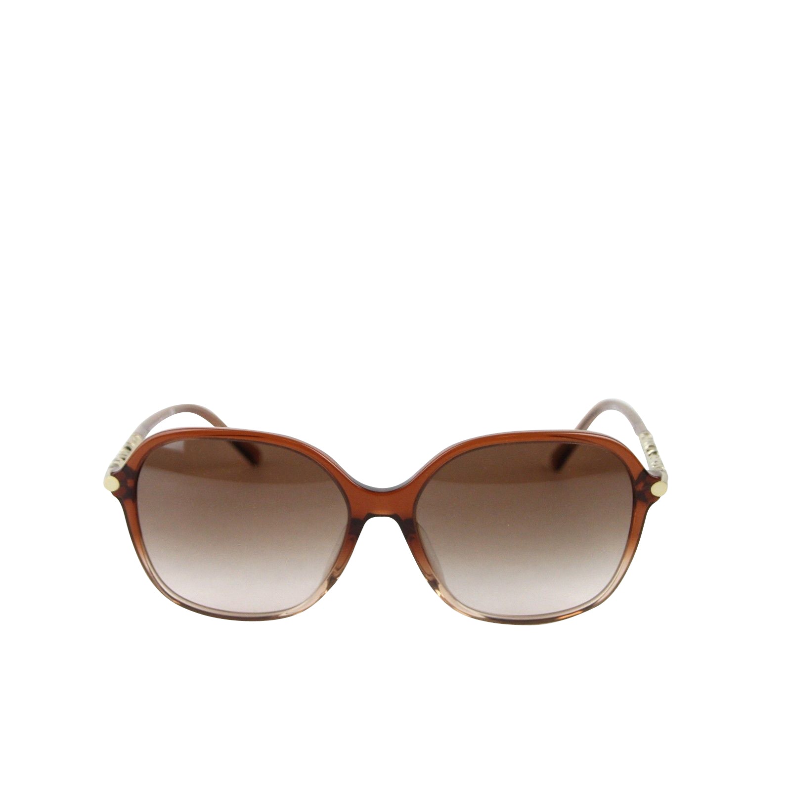 Burberry Unisex Oversized Brown Plastic With Pink Gradient Sunglasses