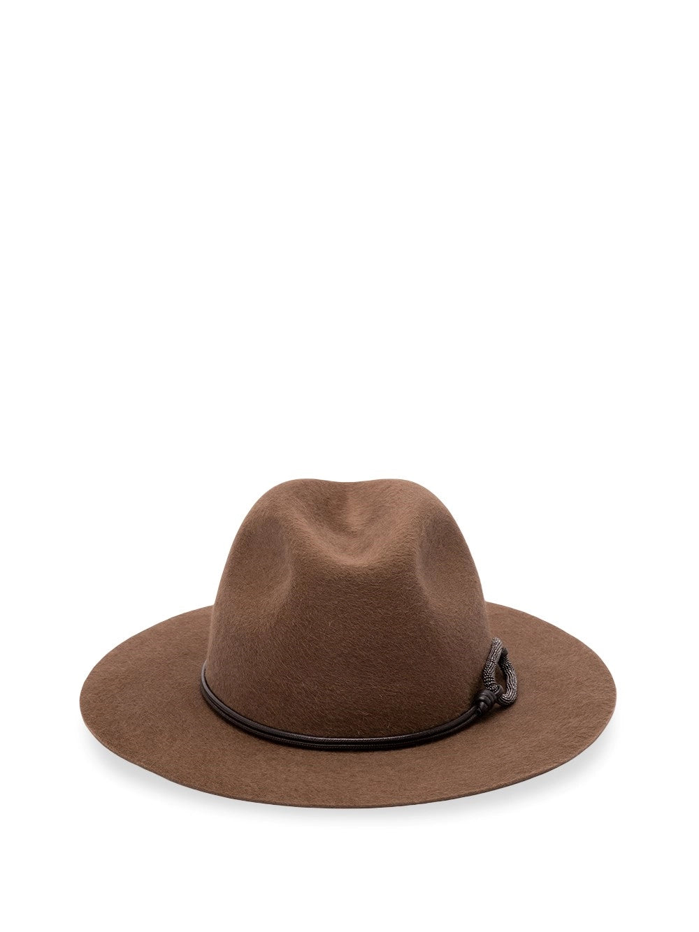 Brunello Cucinelli Women Felt Fedora With Monili Band