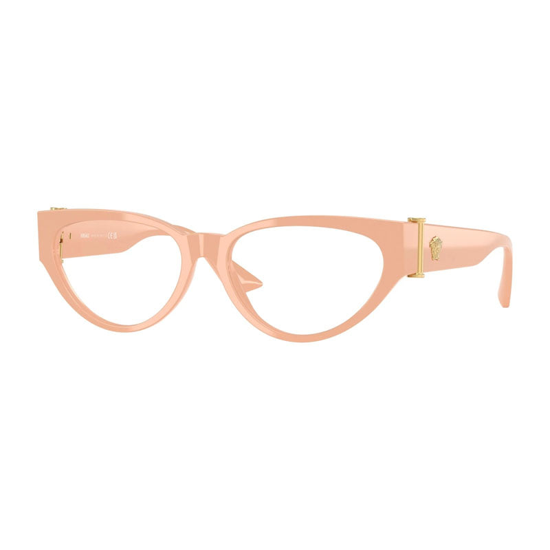 Versace Eyeglasses Cat Eye Full Rim, Nude Frame and Clear Demo Lenses Lens VE33665494