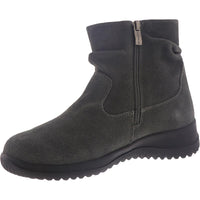 Boston Souch Womens Suede Side Zipper Ankle Boots