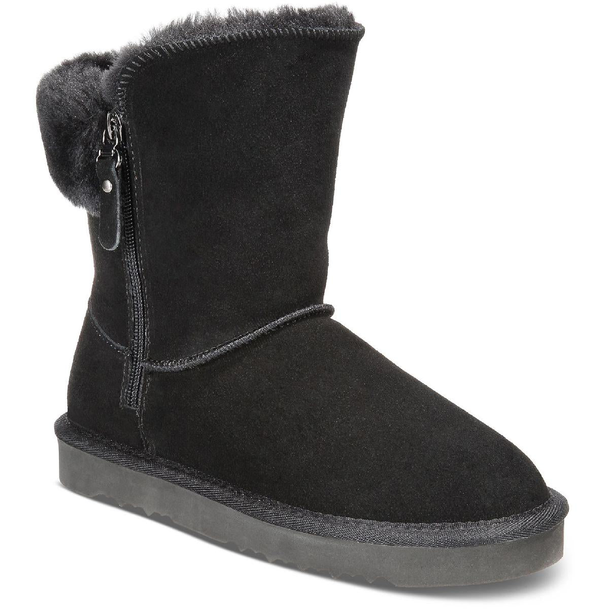 Maevee Womens Faux Fur Lined Ankle Winter & Snow Boots 9 Medium Black