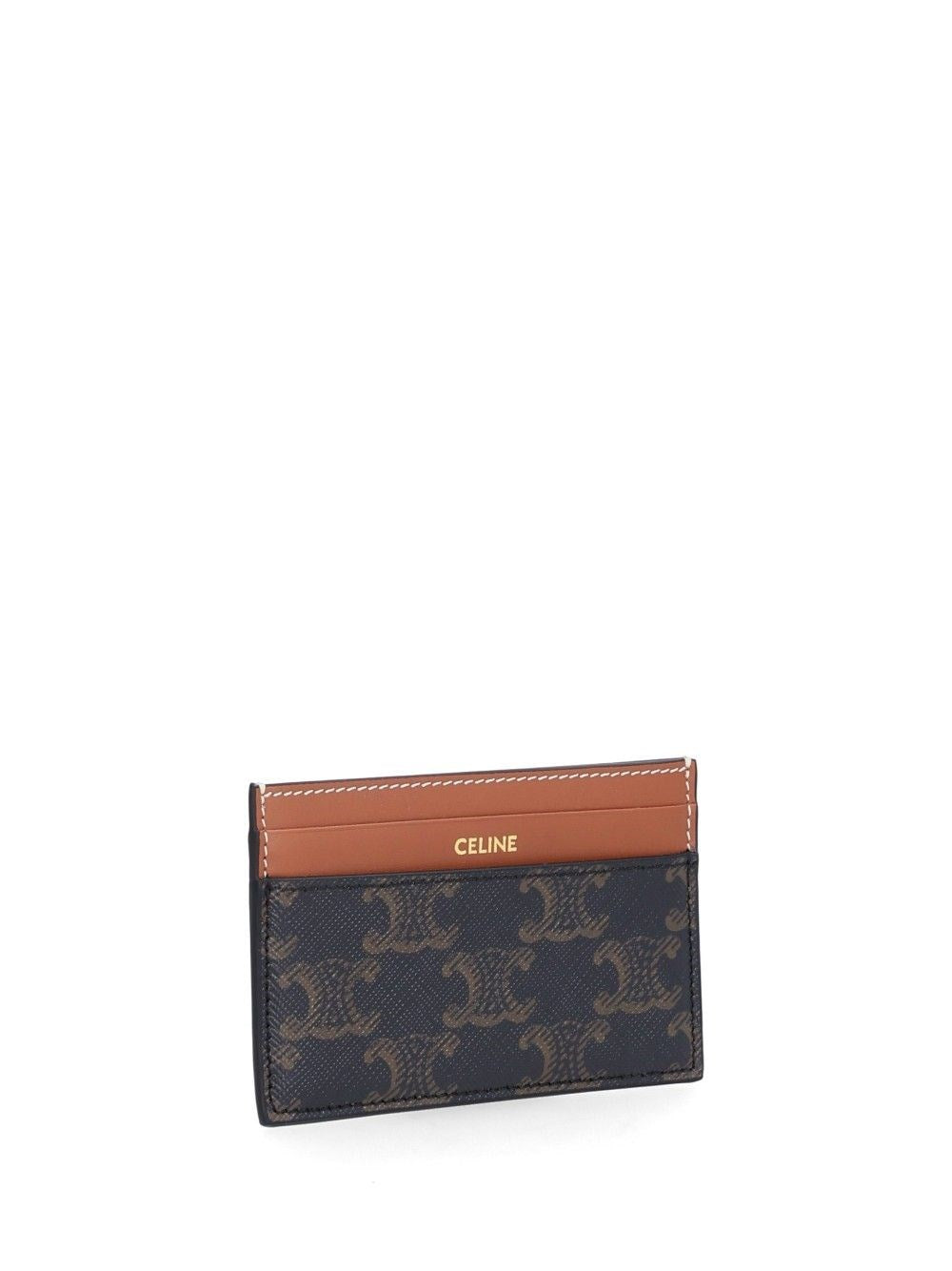 Celine Women Medium Card Holder In Triomphe Canvas