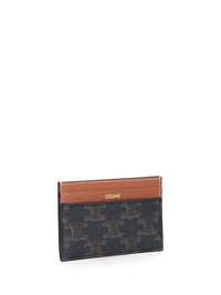 Celine Women Medium Card Holder In Triomphe Canvas