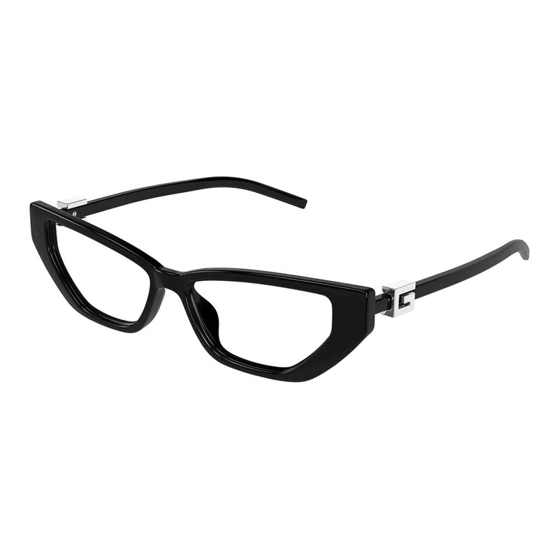 Gucci Eyeglasses Cat Eye Full Rim, Shiny Black Frame and Clear Demo Lens Lens GG1683O001