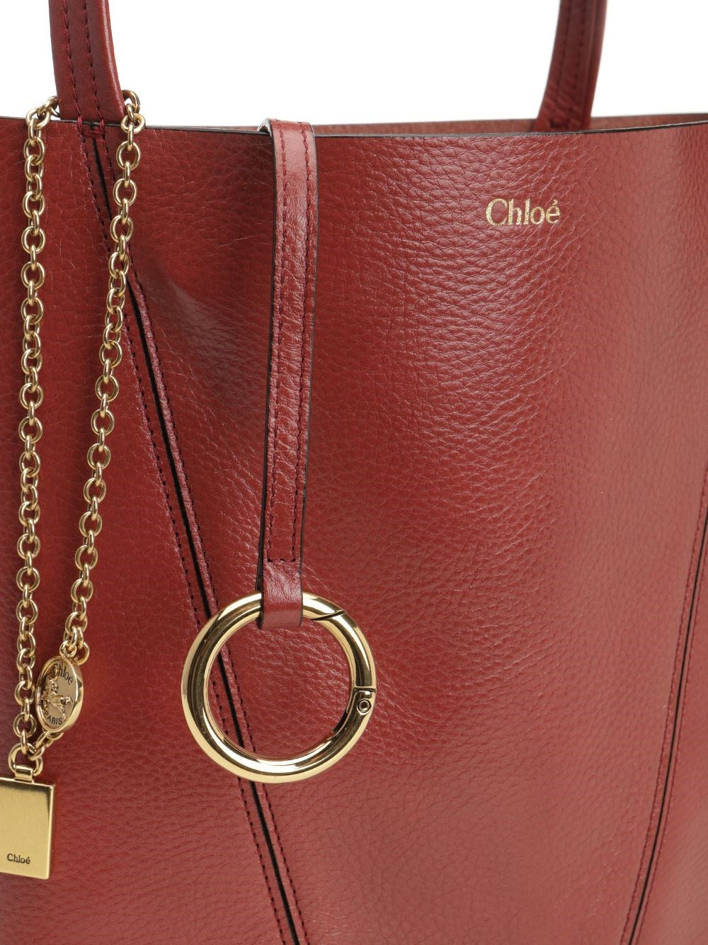 Chloe' Women Chloé Spin Large Hammered Leather Tote Bag