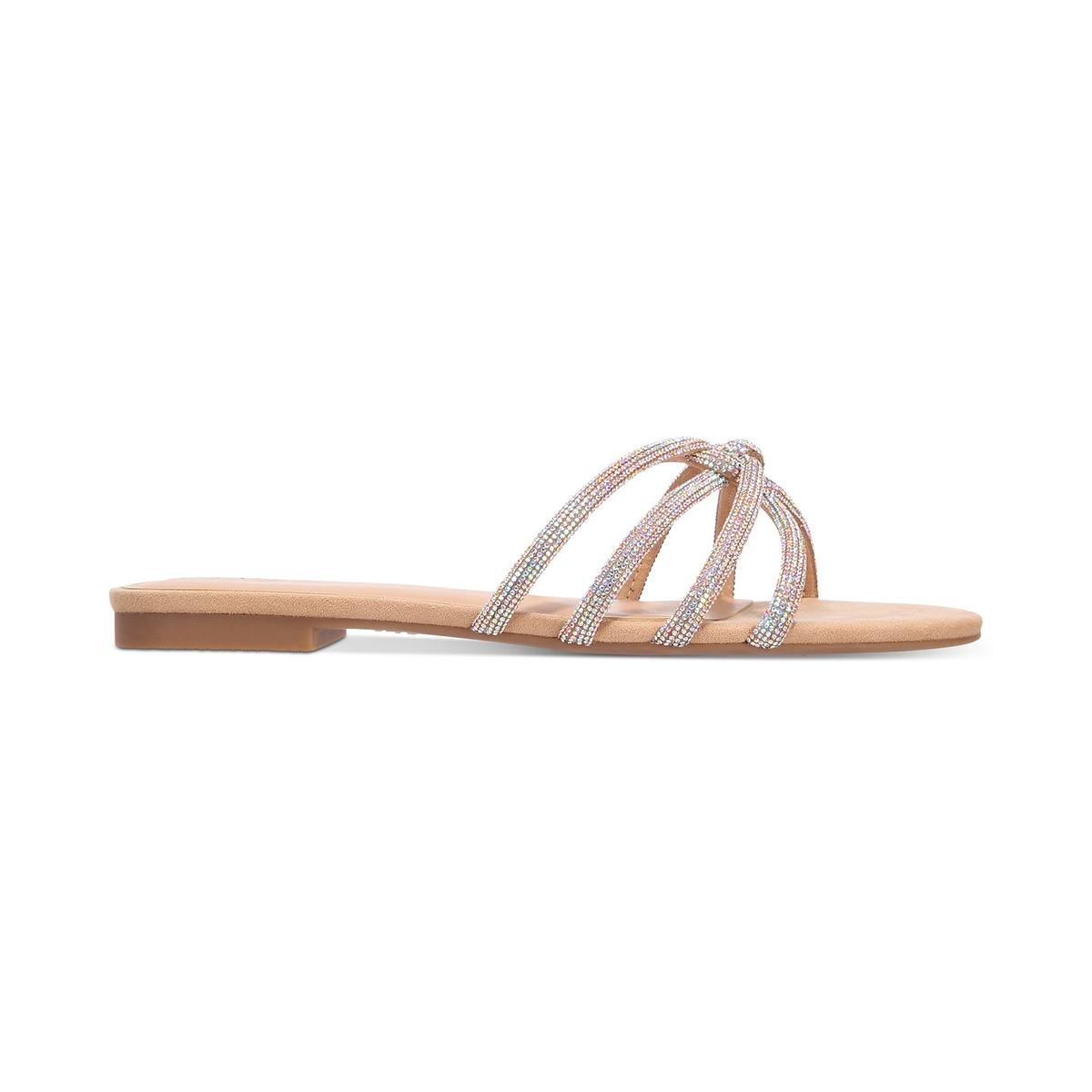 Ariah Womens Rhinestones Flat Slides