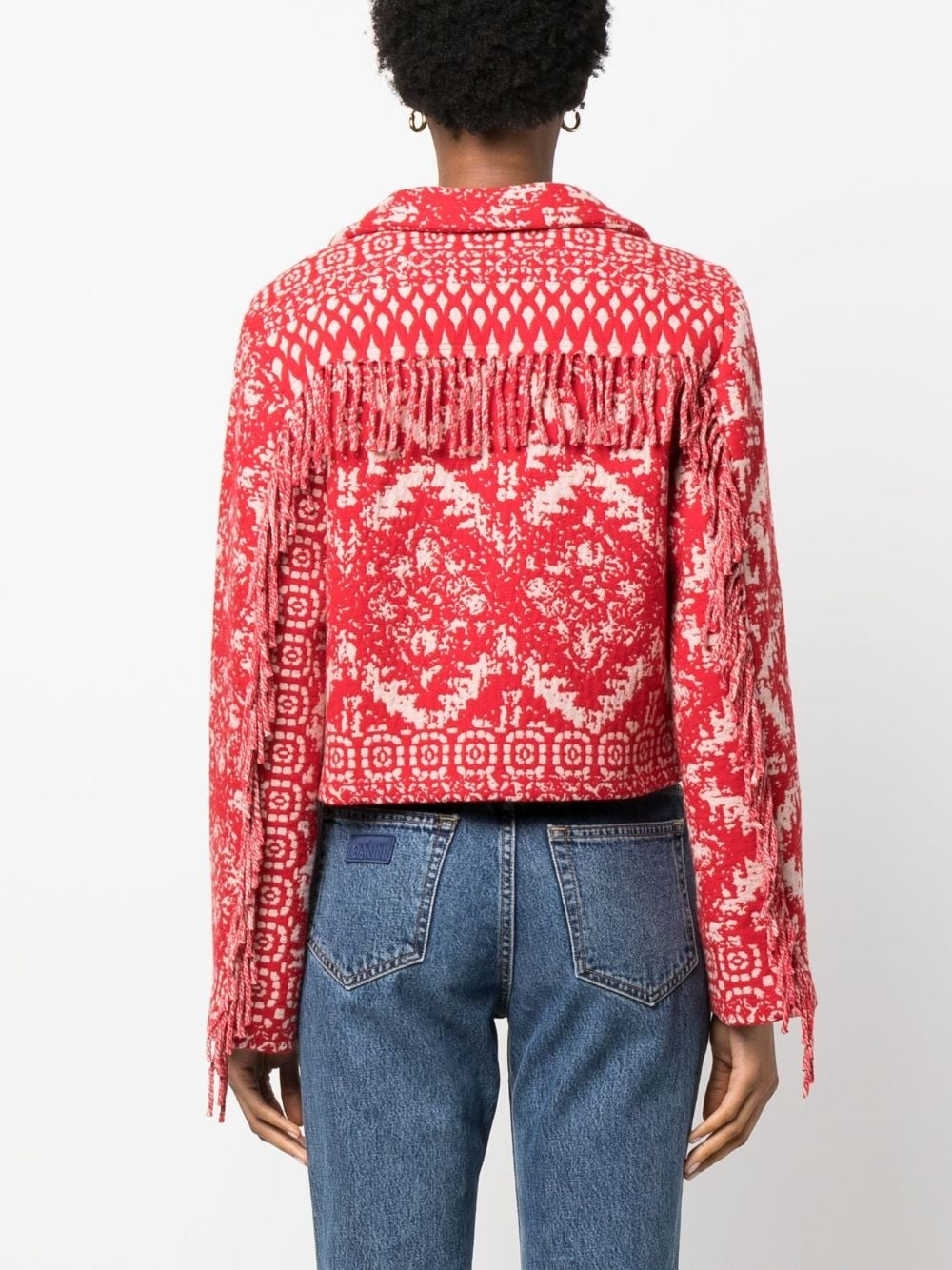 Forte_forte Forte_Forte Women Graphic-Print Fringe-Detail Jacket