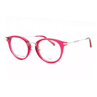 Marc Jacobs Eyeglasses Round Full Rim, Burgundy/Palladium Frame and Clear Demo Lenses Lens MARC623/G0PO500