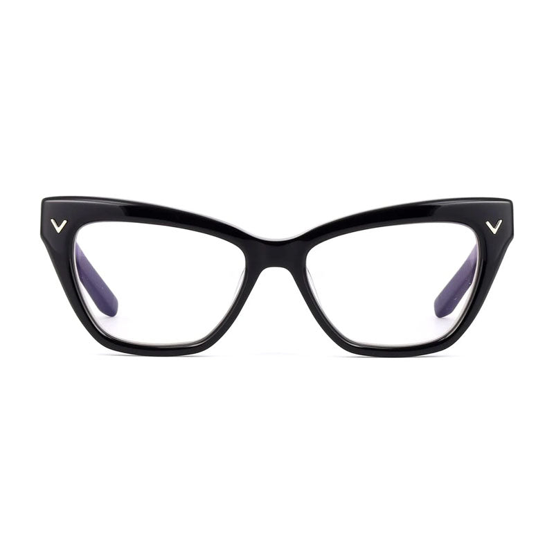 Valentino Eyeglasses Cat Eye Full Rim, Havana Frame and Clear Demo Lens Lens VLX-140B