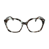 Max Mara Max Mara Eyeglasses Square Full Rim, Shiny Black Frame and Clear Demo Lenses Lens MM5082001