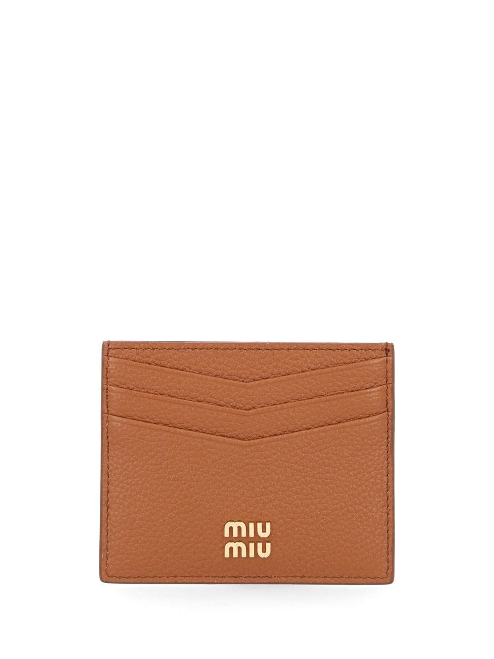 Miu Miu Miu Miu Women Grained Leather Card Holder