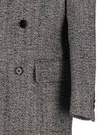 Dolce & Gabbana Men Double-Breasted Herringbone Coat