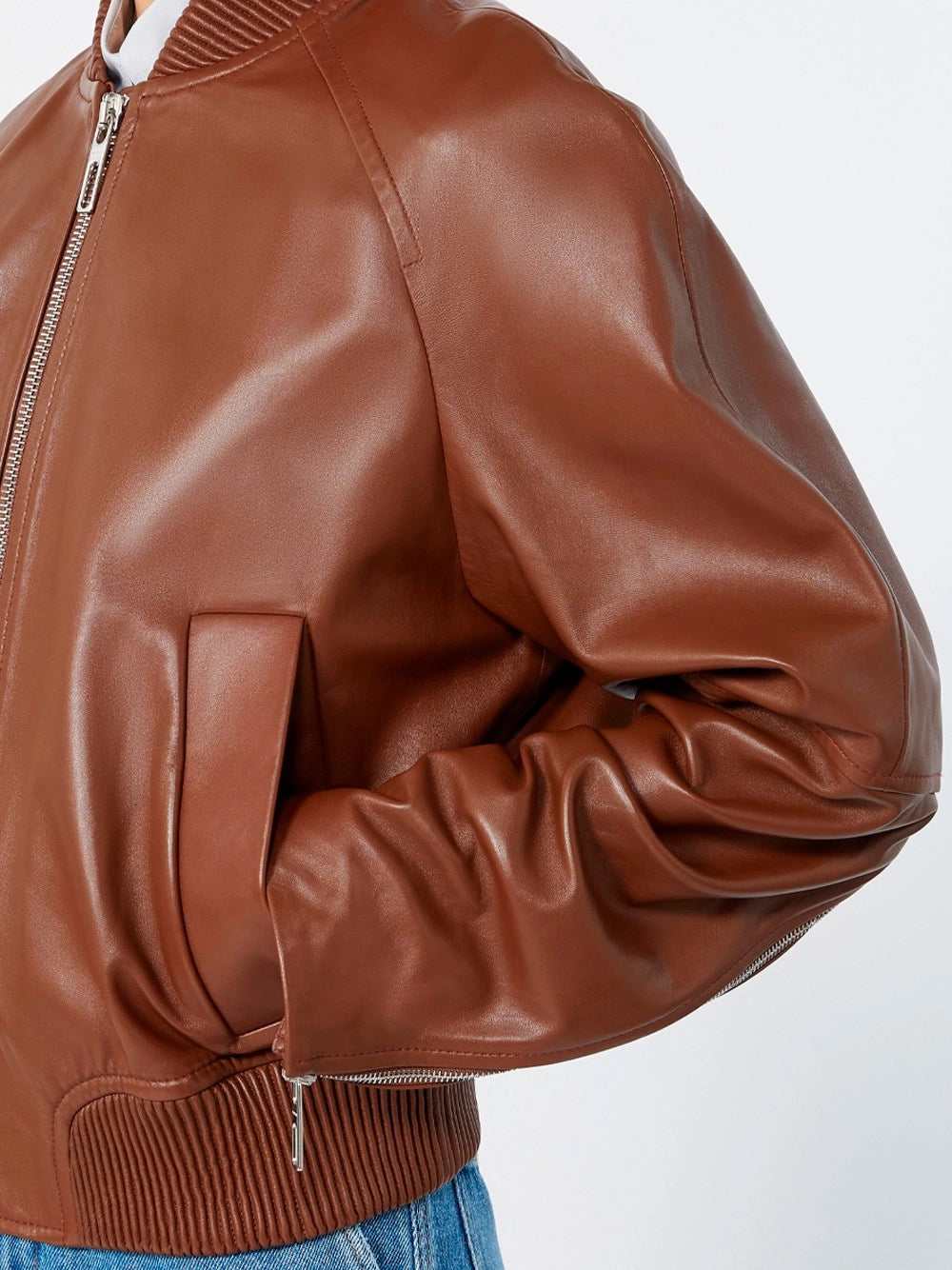 Sportmax Women `Amour` Leather Jacket