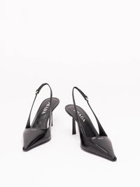 Prada Women Brushed Leather Slingback Pumps