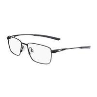 Nike Nike Eyeglasses Rectangle Full Rim, Satin Black Frame and Clear Demo Lenses Lens NIKE6046001