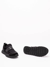 Prada Prada Men Prax Mesh Fabric And Leather Loafers