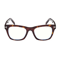 Tom Ford Eyeglasses Square Full Rim, Black Frame and Clear Blue Light Block Lens FT5886-B001