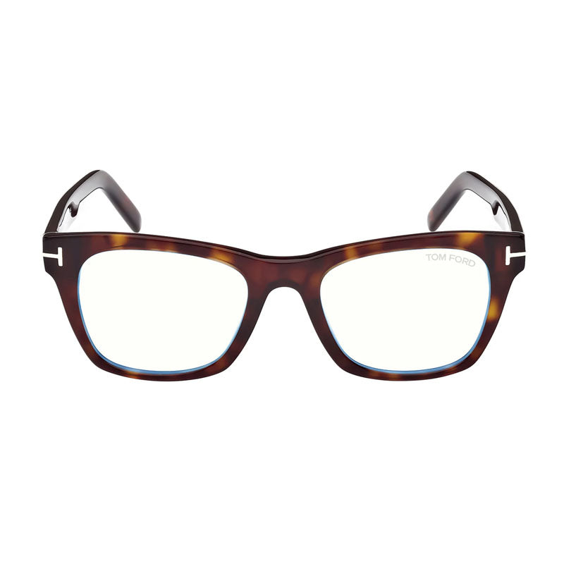 Tom Ford Eyeglasses Square Full Rim, Black Frame and Clear Blue Light Block Lens FT5886-B001