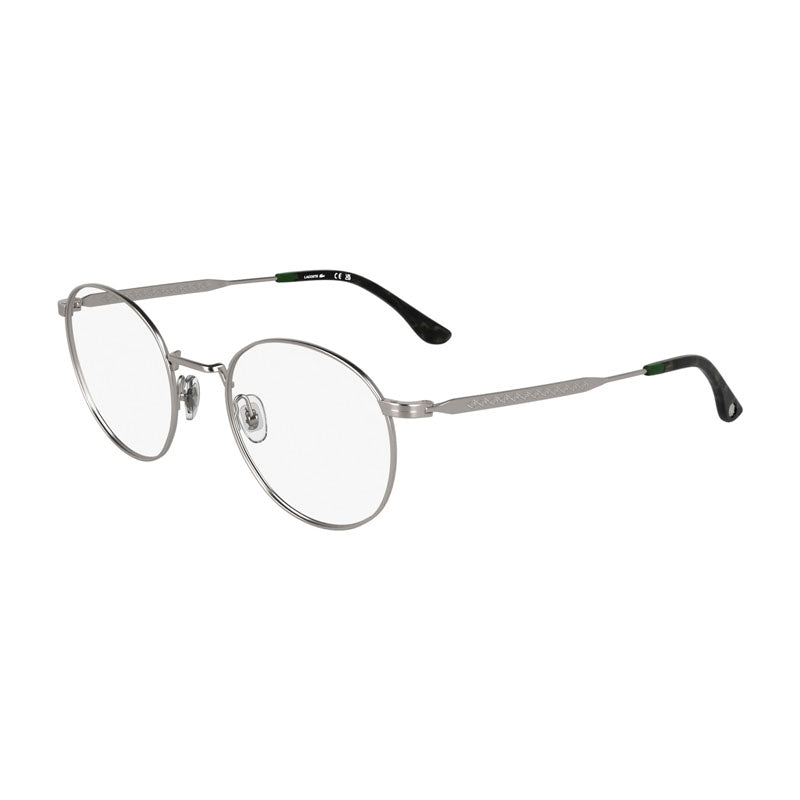 Lacoste Eyeglasses Round Full Rim, Gold Frame and Clear Demo Lenses Lens L2308714