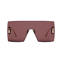 Dior Sunglasses Shield Rimless, Gold Frame and Burgundy Lens 30MONTAIGNEM1UB0D0
