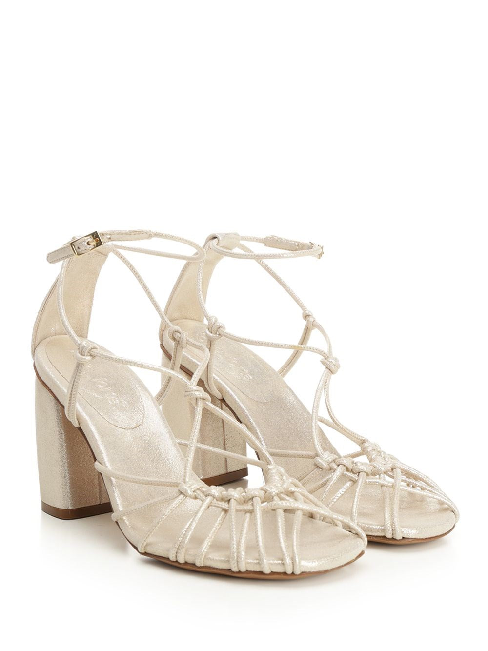 Forte_Forte Women High-Heeled Sandals In Laminated Leather