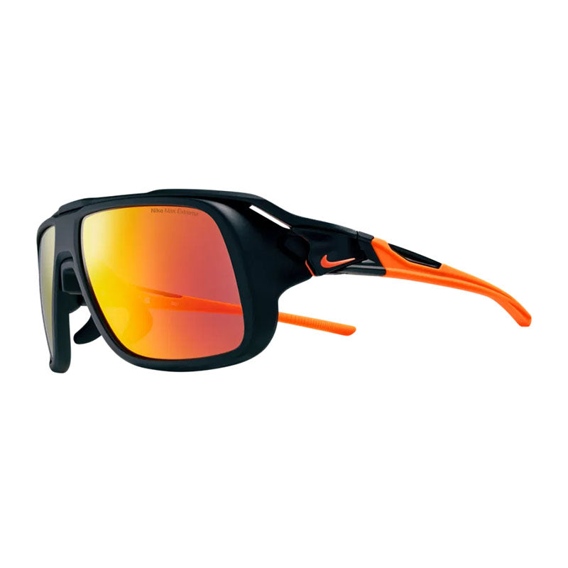 Nike Nike Sunglasses Square Full Rim, Matte Black/Orange Frame and Orange Mirror Lens NIKEFLYFREESOAR24008