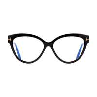 Tom Ford Eyeglasses Cat Eye Full Rim, Opal Fuchsia Frame and Clear Demo Lenses Lens FT5763-B077