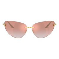 Versace Versace Sunglasses Cat Eye Rimless, Gold Frame and Pink Gradient Mirror Lens VE22811002/6F