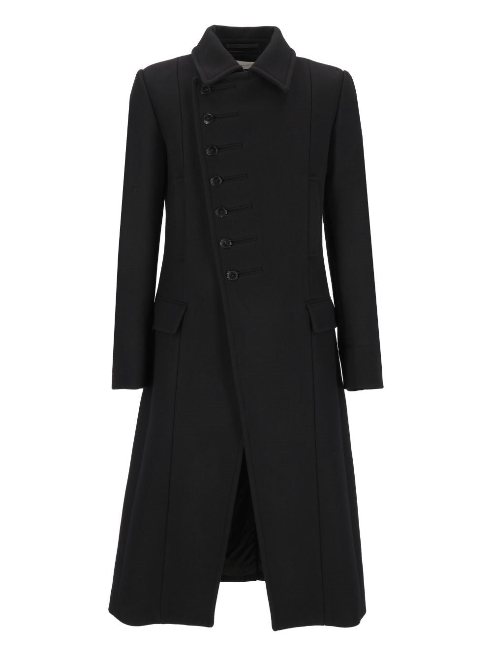 Dries Van Noten Men Long Coat With Asymmetric Buttons