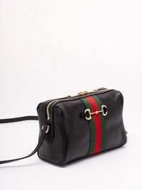 Gucci Gucci Women Horsebit Web Crossbody Bag