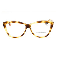 Victoria Beckham Eyeglasses Cat Eye Full Rim, Blonde Havana Frame and Clear Demo Lenses Lens VB2627222