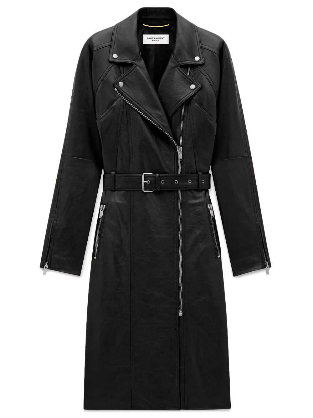 Saint Laurent Women Leather Coat