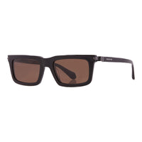 Salvatore Ferragamo Sunglasses Rectangle Full Rim, Solid Brown Frame and Brown Lens SF2015S210