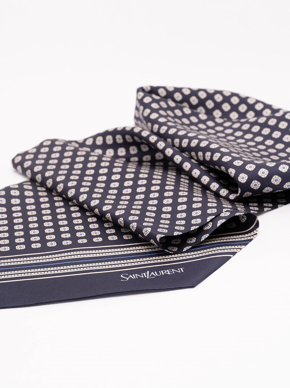 Saint laurent Saint Laurent Men Lavalliere Scarf In Silk Twill